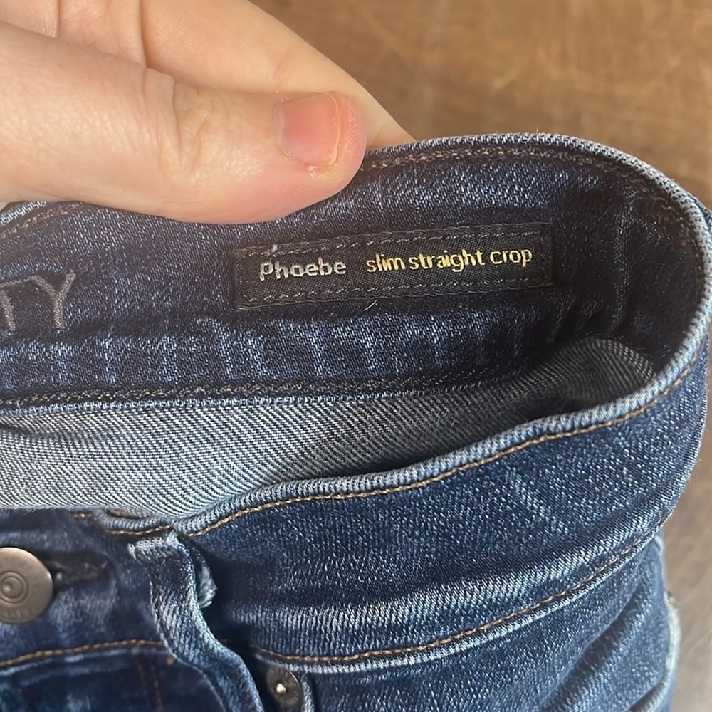 Citizens of Humanity Dark Wash Phoebe Slim Straight Crop Jeans- 24 - Picture 7 of 8